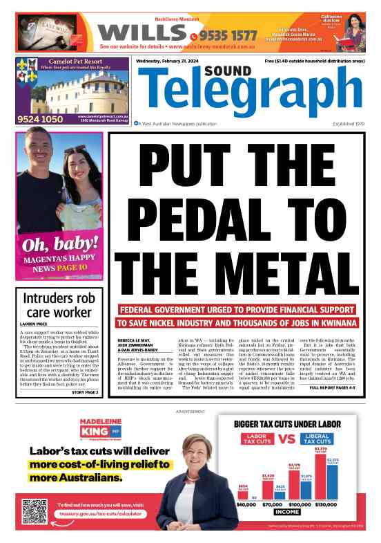 Sound Telegraph digital newspaper landing page