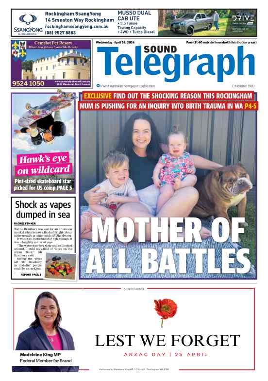 Sound Telegraph - Wednesday, 24 April 2024 edition